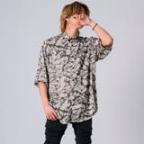 1ベージュ | ムラプリント半袖シャツ | REGIEVO