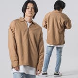BEIGE | ビッグシルエットハーフジップシャツ | REGIEVO