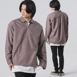 BROWN | ビッグシルエットハーフジップシャツ | REGIEVO
