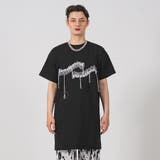 BLACK | ロゴ刺繍ビッグシルエットTシャツ | REGIEVO