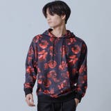 RED×BLK | 総柄ビッグプルパーカー | REGIEVO