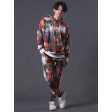 総柄転写ドロップショルダーパーカー | REGIEVO | 詳細画像1