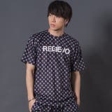 BLACK | モノグラムプリントTシャツ | REGIEVO
