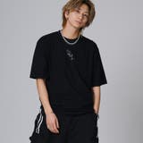 ブラック(rose) | ローズ刺繍グランジTシャツ | REGIEVO