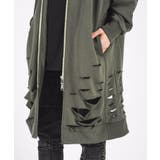 グランジ加工 ロングパーカー メンズ モード ストリート | REGIEVO | 詳細画像10 