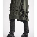 グランジ加工 ロングパーカー メンズ モード ストリート | REGIEVO | 詳細画像11 