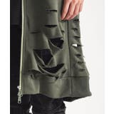 グランジ加工 ロングパーカー メンズ モード ストリート | REGIEVO | 詳細画像12 