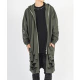 グランジ加工 ロングパーカー メンズ モード ストリート | REGIEVO | 詳細画像2 