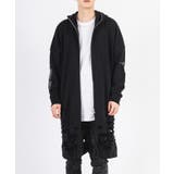 グランジ加工 ロングパーカー メンズ モード ストリート | REGIEVO | 詳細画像5 