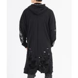 グランジ加工 ロングパーカー メンズ モード ストリート | REGIEVO | 詳細画像7 