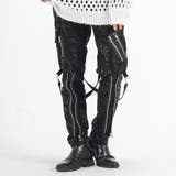 ブラック | ボンテージ レザーパンツ モードストリート | REGIEVO