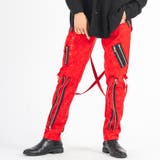 レッド | ボンテージ レザーパンツ モードストリート | REGIEVO