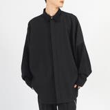 ブラック | ジャガード切り替えシャツ メンズ シャツ モード ストリート系 | REGIEVO