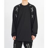 レースアップ ロンT メンズ 長袖Tシャツ モード ストリート | REGIEVO | 詳細画像5