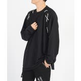 レースアップ ロンT メンズ 長袖Tシャツ モード ストリート | REGIEVO | 詳細画像6