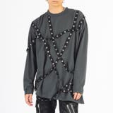 グレー | ボンテージ ロンT メンズ 長袖Tシャツ モード ストリート | REGIEVO