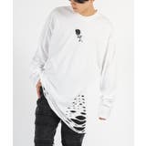ロンT メンズ 長袖Tシャツ グランジ加工 モード ストリート | REGIEVO | 詳細画像2