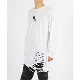 ロンT メンズ 長袖Tシャツ グランジ加工 モード ストリート | REGIEVO | 詳細画像3