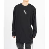 ロンT メンズ 長袖Tシャツ グランジ加工 モード ストリート | REGIEVO | 詳細画像5