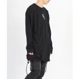 ロンT メンズ 長袖Tシャツ グランジ加工 モード ストリート | REGIEVO | 詳細画像6