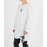 ロンT メンズ 長袖Tシャツ グランジ加工 モード ストリート | REGIEVO | 詳細画像9