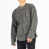 グレー | ラウンドヘム ロンT メンズ 長袖Tシャツ モード ストリート | REGIEVO