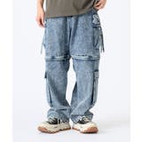 ワイドパンツ メンズ デニム カーゴ ストリート系 ビッグシルエット | REGIEVO | 詳細画像10 