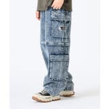 ワイドパンツ メンズ デニム カーゴ ストリート系 ビッグシルエット | REGIEVO | 詳細画像11 