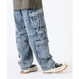 ワイドパンツ メンズ デニム カーゴ ストリート系 ビッグシルエット | REGIEVO | 詳細画像12 