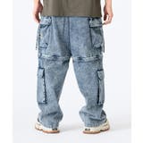 ワイドパンツ メンズ デニム カーゴ ストリート系 ビッグシルエット | REGIEVO | 詳細画像13 