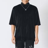 ブラック | モックネック半袖Tシャツ | REGIEVO