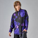 2ブルー | フラワープリントシャツ | REGIEVO