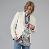 1アイボリー | ファスナー付きピークドラペルジャケット | REGIEVO