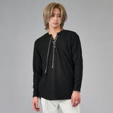 2ブラック | チェーンレースアップ裾ラウンジロンT | REGIEVO