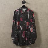 ブラックレッドローズ | 総柄プリントドルマンシャツ | REGIEVO