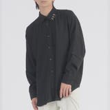 BLACK | ピアスカラー2WAYシャツ | REGIEVO