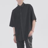 BLACK | ジャカード切り替え半袖シャツ | REGIEVO