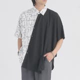 BLK×WHT | アシンメトリードルマンシャツ | REGIEVO