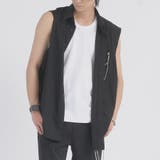 BLACK | チェーン付ノースリーブシャツ | REGIEVO