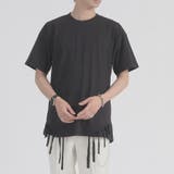 BLACK | フリンジヘムTシャツ | REGIEVO