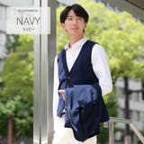 ネイビー | ベスト メンズ ジレ | REGIEVO