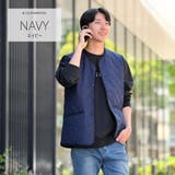 ネイビー | キルティングベスト メンズ ダウンベスト | REGIEVO