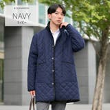 ネイビー | キルティングコート メンズ ステンカラー | REGIEVO