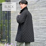ブラック | キルティングコート メンズ ステンカラー | REGIEVO