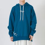 ブルー | プルオーバー パーカー メンズ ビッグシルエット ストリート系 | REGIEVO