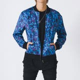 ブルー | 総柄ブルゾンMA1 | REGIEVO