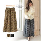 花柄コーデュロイスカートM大きいサイズ韓国ファッションワンピース春オフィスカジュ… | LAPULE  | 詳細画像1 