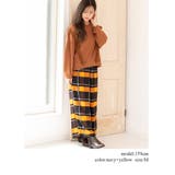 チェック柄タックワイドパンツM大きいサイズ韓国ファッションワンピース春オフィスカ… | LAPULE  | 詳細画像3 