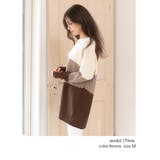 レディースファッション通販カラーブロックニットチュニックM 大きいサイズ 韓国 | relaclo | 詳細画像7 