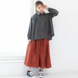 スカート大きいサイズロングフレアカジュアルナチュラルウエストゴムコットンボイルM… | LAPULE  | 詳細画像12 